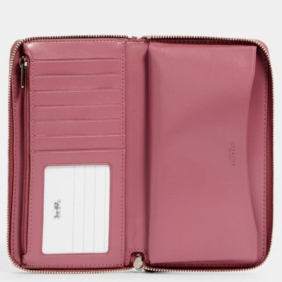 💐💐 NWT COACH Large Phone Wallet With Dandelion Floral Print 💐💐 - Picture 2 of 2